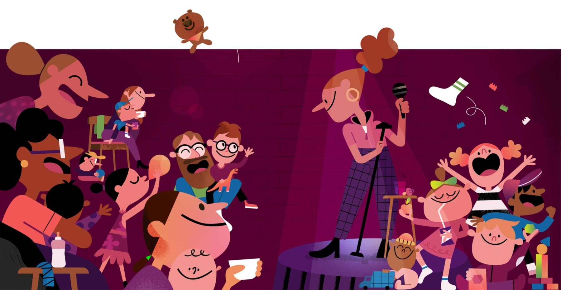 Image for Spit-up, stand-up: the comedy clubs for mums (and babies too)