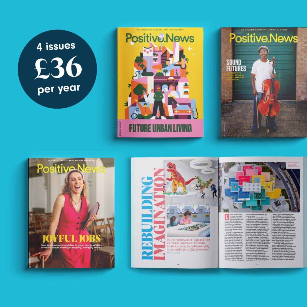 Positive News issue covers